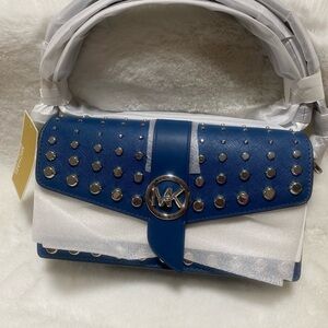 Michael Kors Navy Studded Shoulder Bag